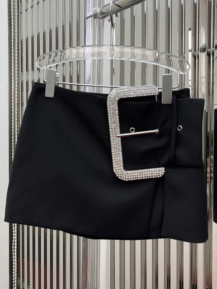 Patchwork High Waist Skirt