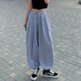 Women American Style Loose Wide Leg Sweatpants