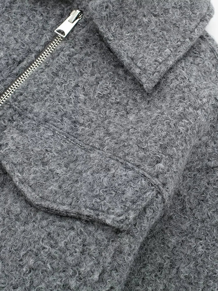 Fleece Turn-down Collar Jacket