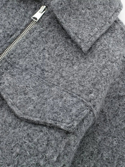 Fleece Turn-down Collar Jacket