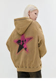 Vintage Loose Cross Shadow Hoodie