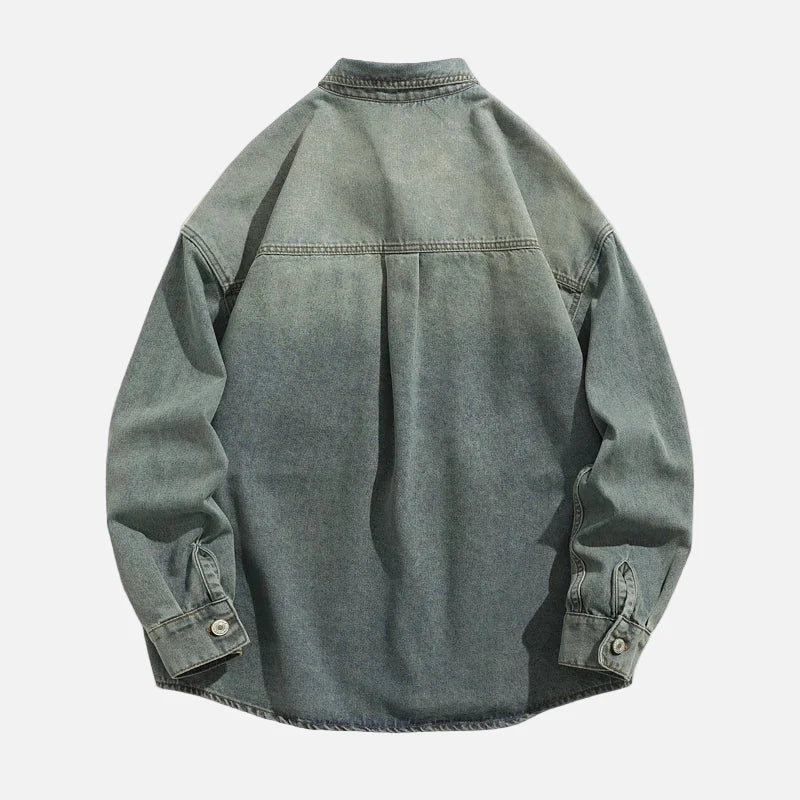 Snowflakes Heavyweight Denim Cargo Jacket