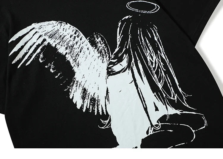 Y2K Fallen And Divine Contrast T-shirt