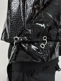 Spring Slim Leather Motorcycle Zipper Jacket