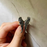 Handmade Retro Silver Angel Wings Ring