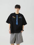 Y2K Heavy Cotton Graffiti Tie Dye Short Sleeve T-Shirt