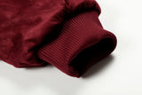 Breathable Quilted Solid Color Bomber Fur Jacket