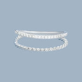 Elegant White Gold Stacking Ring