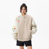Y2K Cozy Embroidered Baseball Varsity Jacket