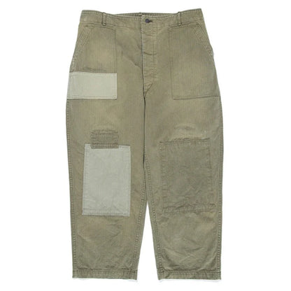 Distressed Vintage Denim Overalls Jeans