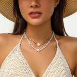 Turtle & Beaded Two-Pack Necklace Set