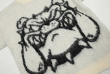 Bulldog Loose Knitted Sweater