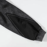 Vintage Washed Black Ripped Hoodie