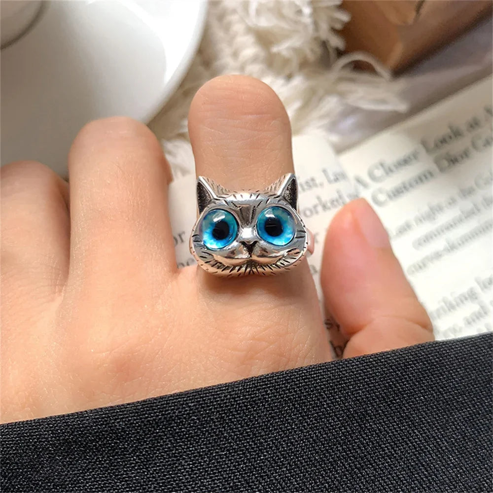 Adjustable Cat Eye Opening Ring