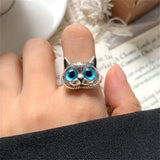 Adjustable Cat Eye Opening Ring