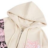 Color Tearing Oversized Rib Hoodie