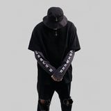 Oversized Long Sleeve Embroidered Cross T-Shirt