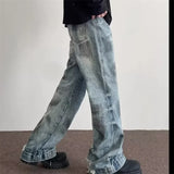 Distressed Vintage Cool Retro Denim Jeans