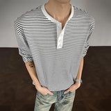 Y2K Striped Breasted Long-Sleeved T-Shirt