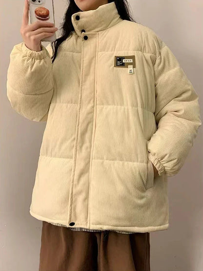 Thick Retro Corduroy Oversized Parkas Jacket