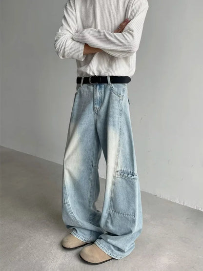 Iconic Blue Washed Baggy Denim Jeans