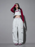 Stylish White Grey Dance Pants
