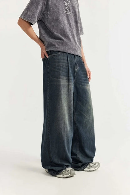 Wide-Leg Baggy Denim Jeans