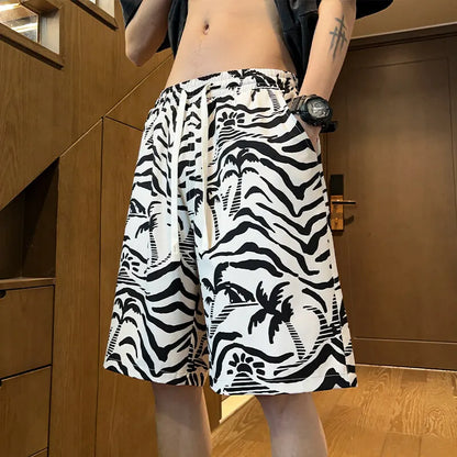 Men's Ice Silk Printed Shorts