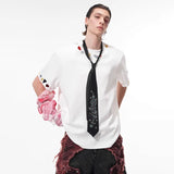 Streetwear Stylish Sequin Patchwork Short Sleeve T-Shirt