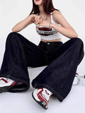 Premium Streetwear High Waist Wide Leg Jeans