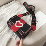Y2K Heart Buckle Cross Bag