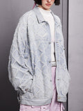Ripped Denim Pattern Jacket