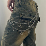 Y2K Belted Metal Chain