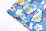 Y2K Vibrant Fashionable Cartoon Graphic Button-Up Shirt