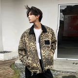 Leopard Patchwork Denim Jacket