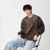 Comfortable Tiedye Crew Neck Sweatshirt