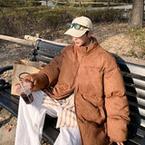 Warm Japanese Style Windproof Fleece Puffer Coat