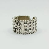 Spider Pattern Wide Open Ring