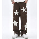 Embroidery Star Baggy Jeans