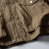 Lightweight Stand Collar Cargo Bomber Jacket