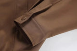 Streetwear Color Blocked Lapel Multiple Pockets Jacket