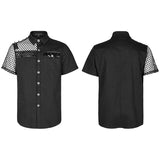 Gothic Asymmetric Black Ghost Button Shirt