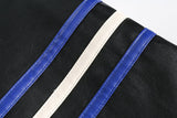Y2K Star Patchwork Motorcycle Leather Jacket