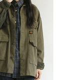 Military Army Retro Denim Jacket