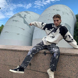 Y2K Retro Jacquard Portrait Sweater