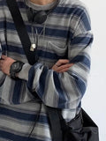 Japanese Retro Stripe Loose Sweatshirt