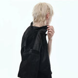 Luxury Embossed Glossy Stripe Short Sleeve Shirt