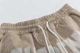 Suede Letter Print Shorts