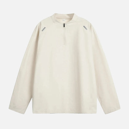 Reflective Half-Zip Sun Proof Long Sleeve T-Shirt