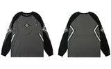 Y2K Oversize Patchwork Long Sleeve Cotton T-Shirt